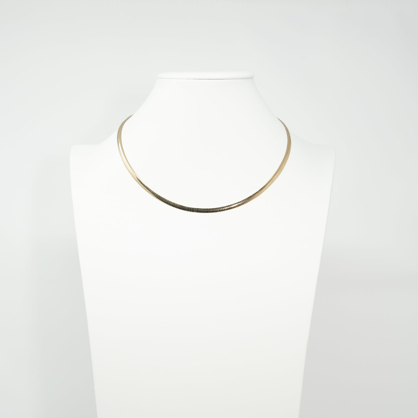Reversible 14k Yellow and White Gold Omega Necklace