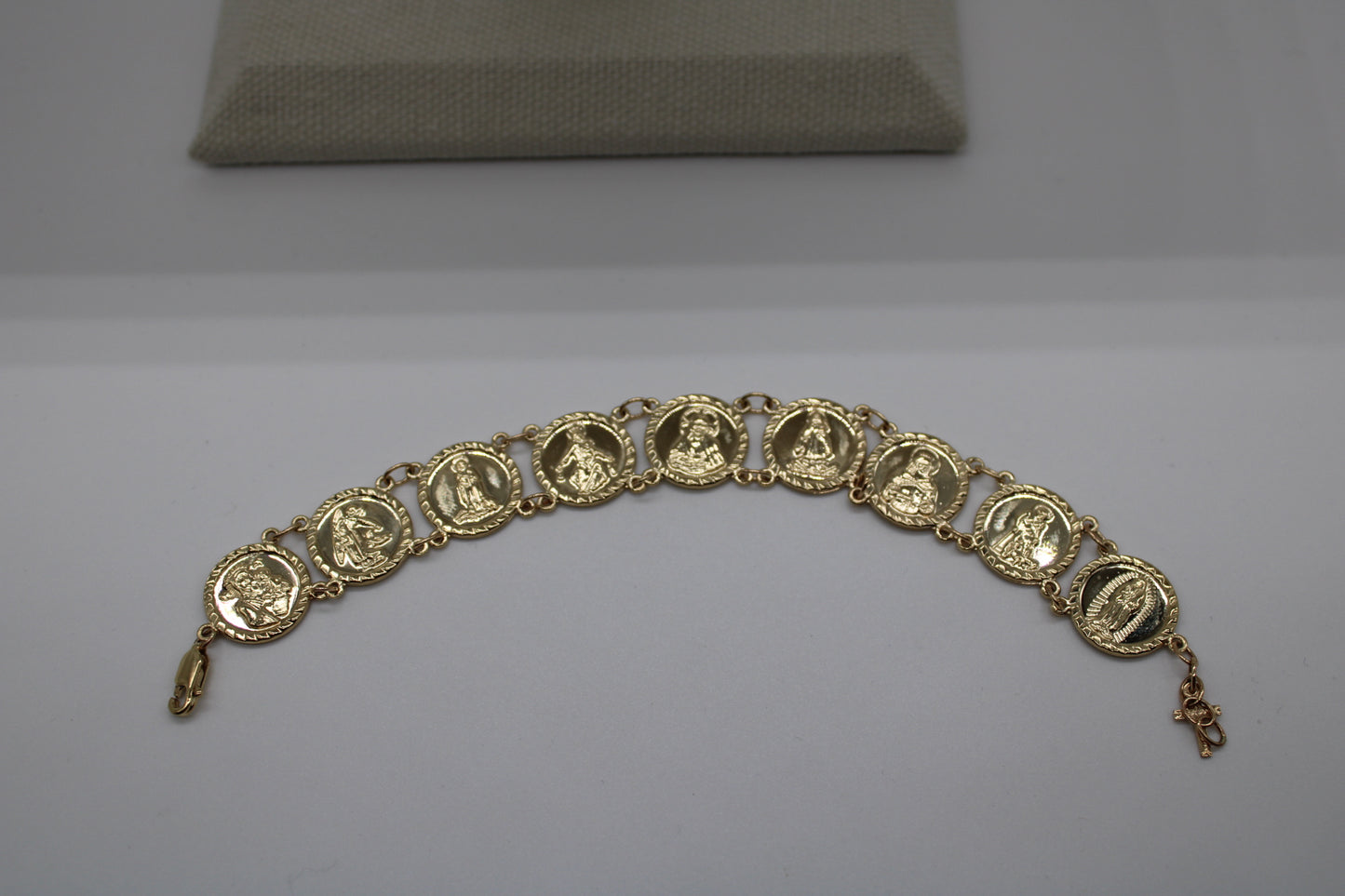 10k or 14k Gold Traditional Saints Bracelet