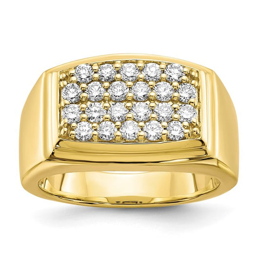 10k Yellow Gold Lab Grown Diamond Men's Ring