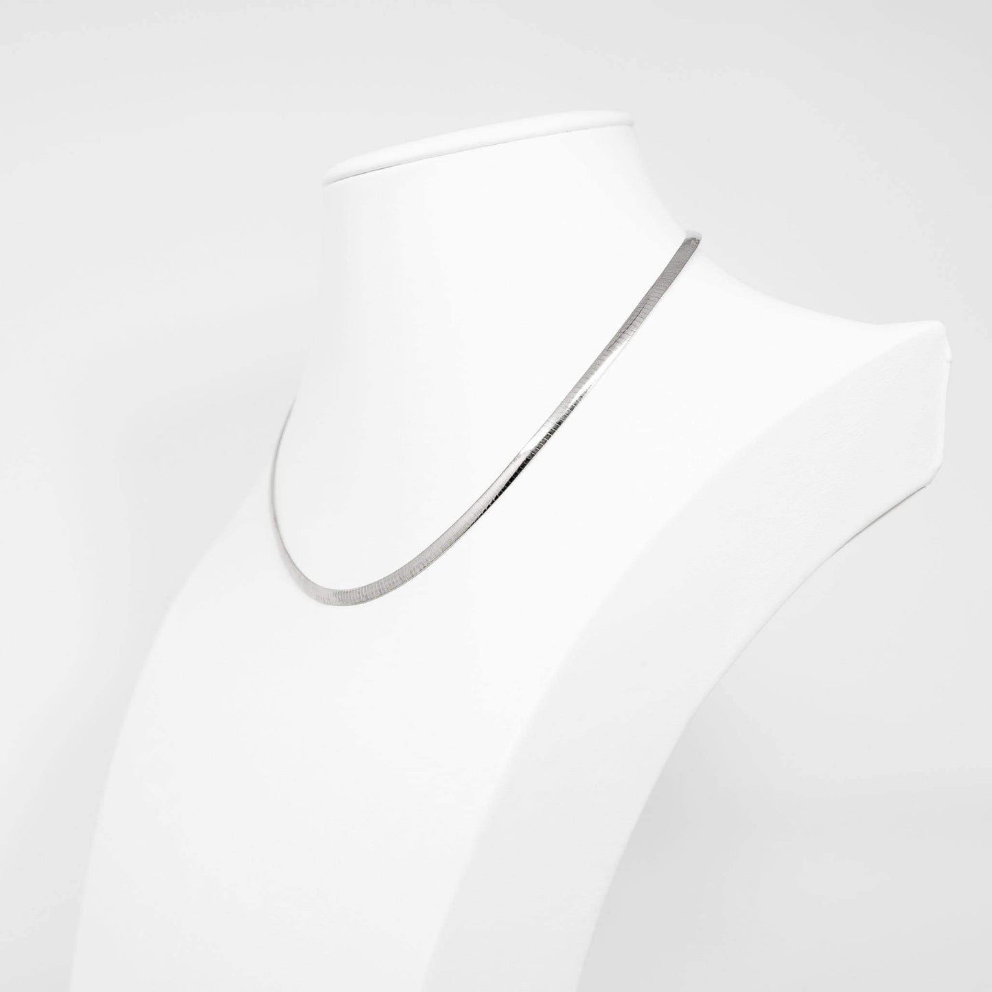 Reversible 14k Yellow and White Gold Omega Necklace