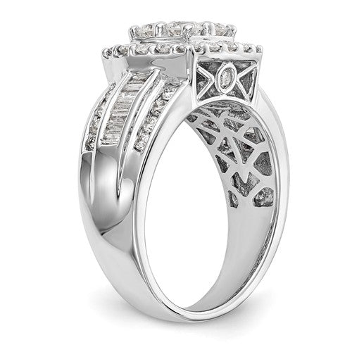 Cluster Diamond Engagement Ring