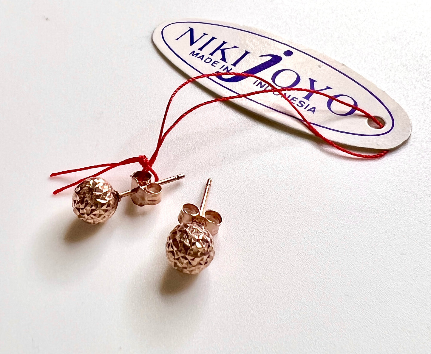 14K Rose Gold 6mm Ball Post Earrings