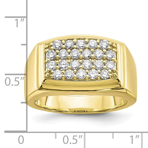 10k Yellow Gold Lab Grown Diamond Men's Ring