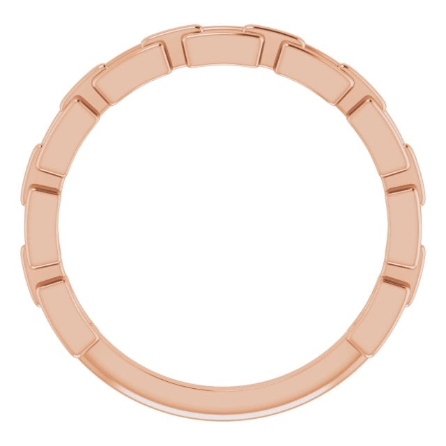 14k rose gold chain link ring