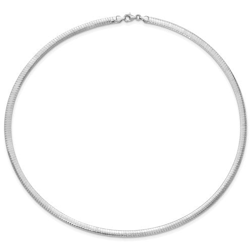 Reversible 14k Yellow and White Gold Omega Necklace