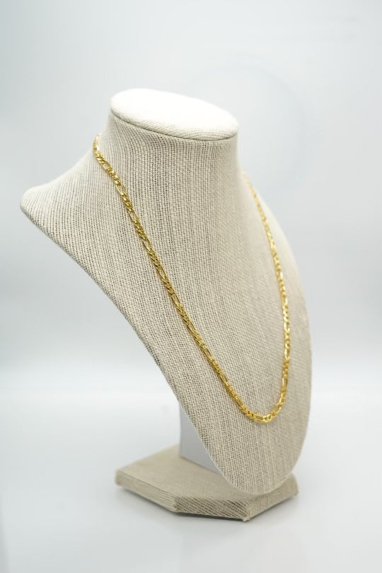 Leslie's Jewelry 10K Yellow Gold 4.75mm Semi-Solid Figaro Chain – 20 Inches