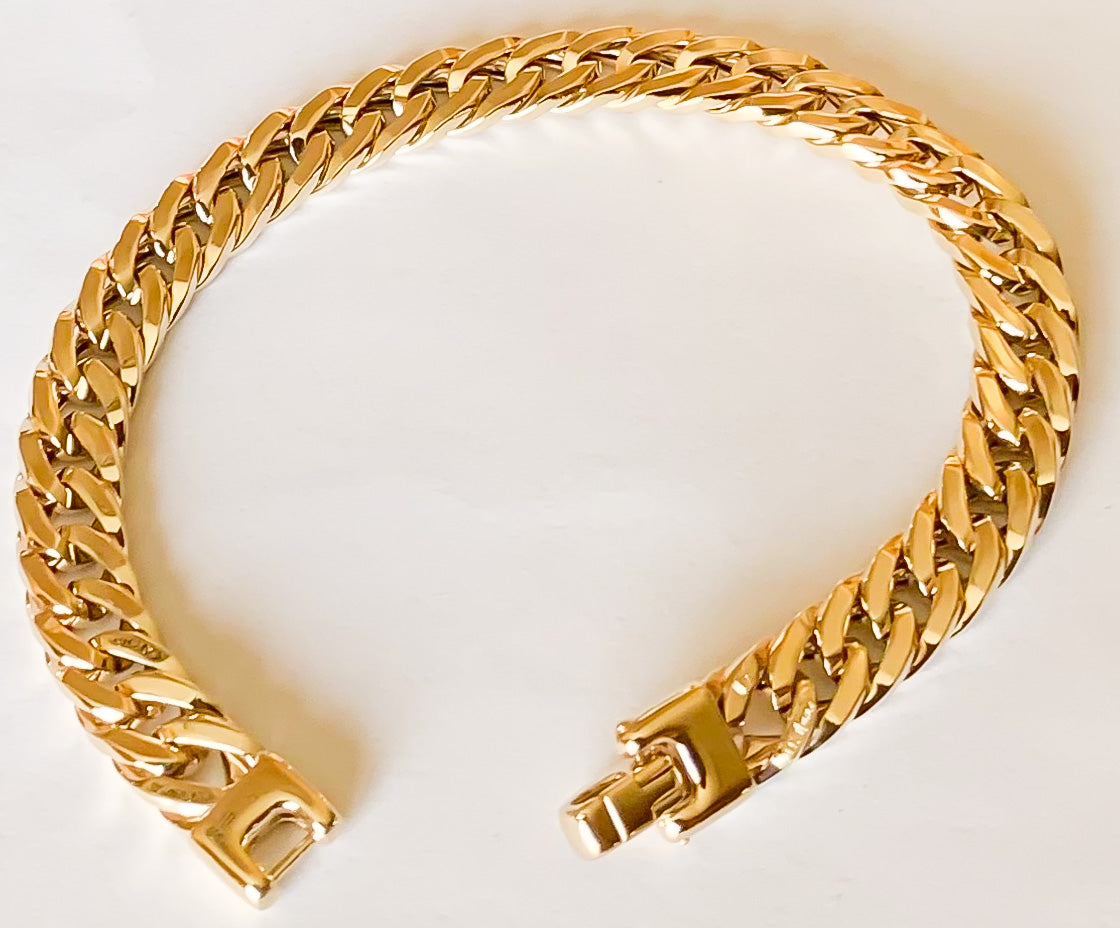 14k Gold Men's Cuban Link Bracelet, made in Italy