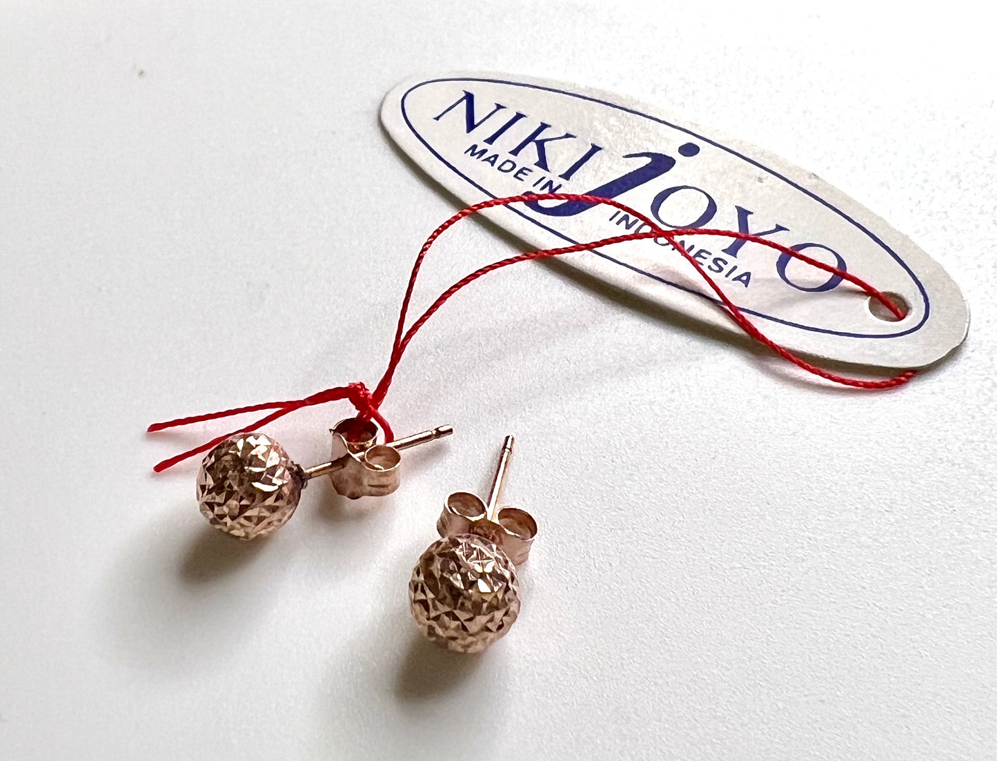 14K Rose Gold 6mm Ball Post Earrings