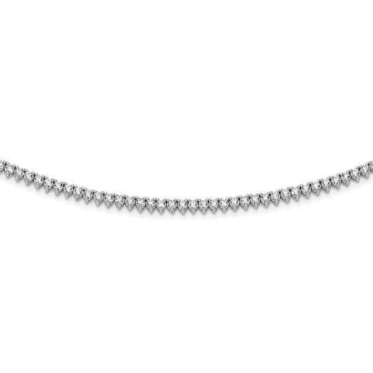 Sterling Silver  8.75ct. CZ Riviera Tennis Necklace