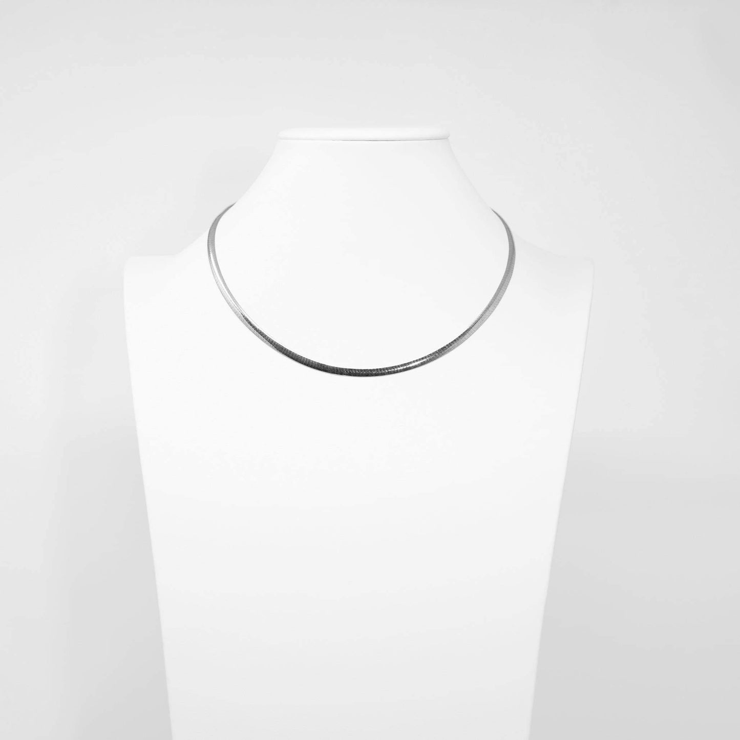 Reversible 14k Yellow and White Gold Omega Necklace