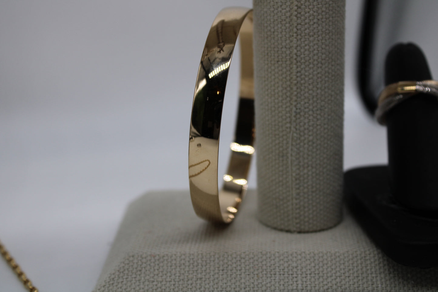 14k Yellow Gold 8mm Slip On Round Bangle, from 302 Fine Jewelry Collection