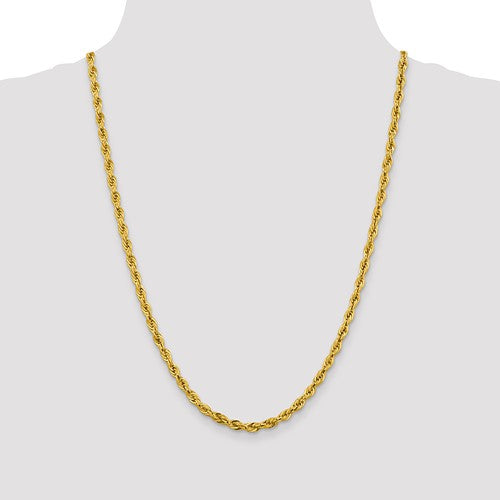 14K 22 inch Rope Chain with Lobster Clasp