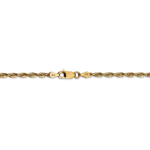 14k 2.75mm D/C Extra-Light Rope Chain