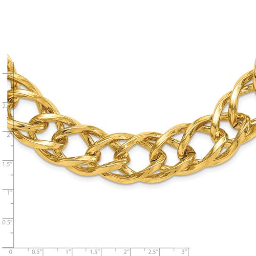 Authentic Diego Massimo Gold Chunky Link Necklace, Made in Italy