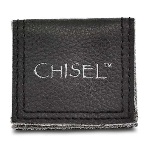 Unisex Stainless Steel Diamond Wedding Band by Chisel