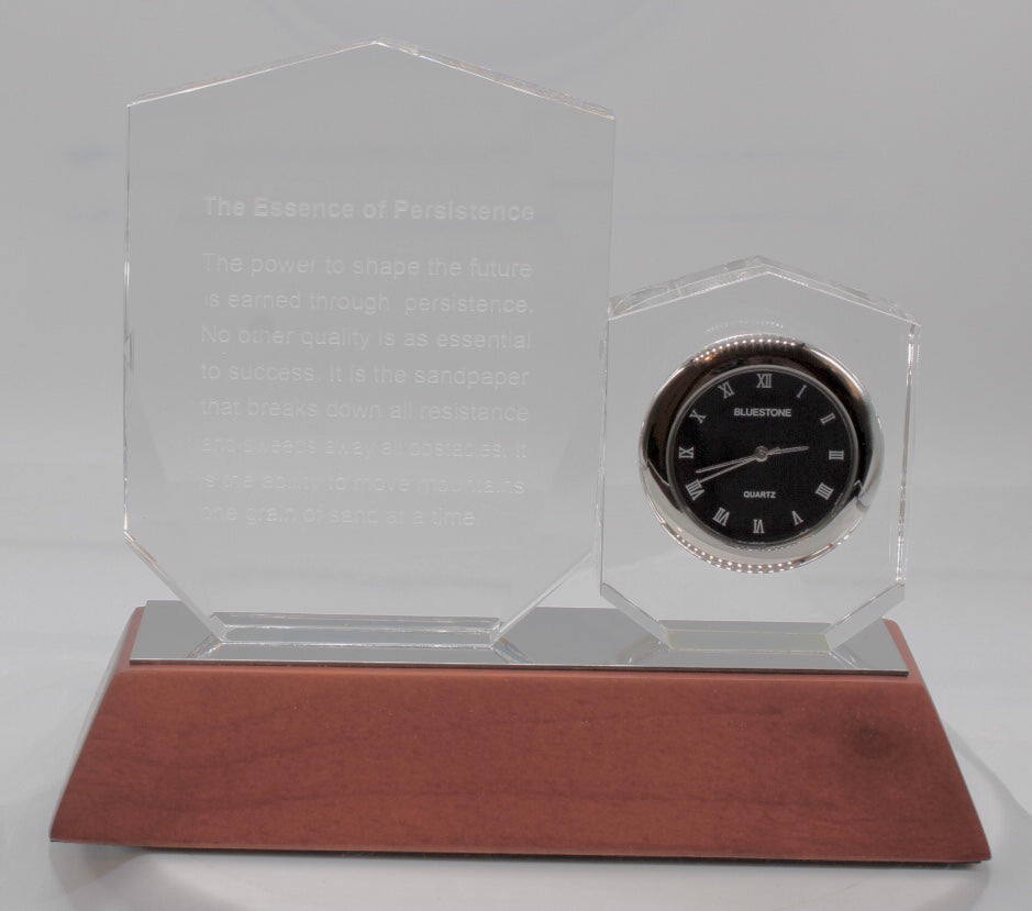 Persistence Inspirational Desk Clock by BlueStone Designs