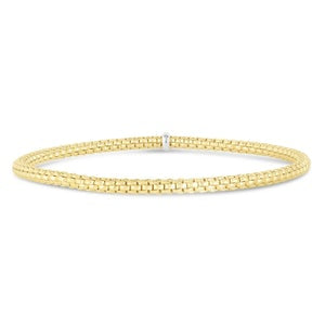 14K GOLD POPCORN STRETCH 3MM BRACELET by Phillip Gavriel