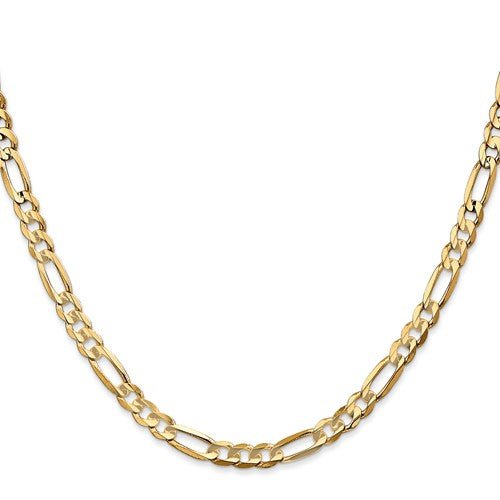 14k Gold Concave Figaro Chain