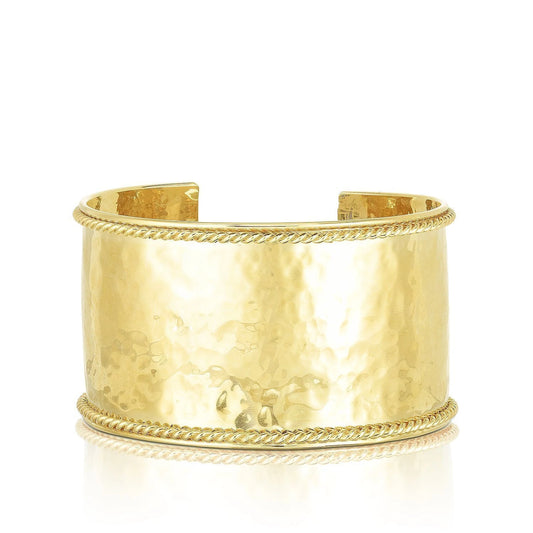 14K GOLD LUCIA LARGE CUFF BANGLE by Phillip Gavriel
