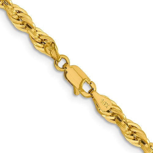 14K 22 inch Rope Chain with Lobster Clasp
