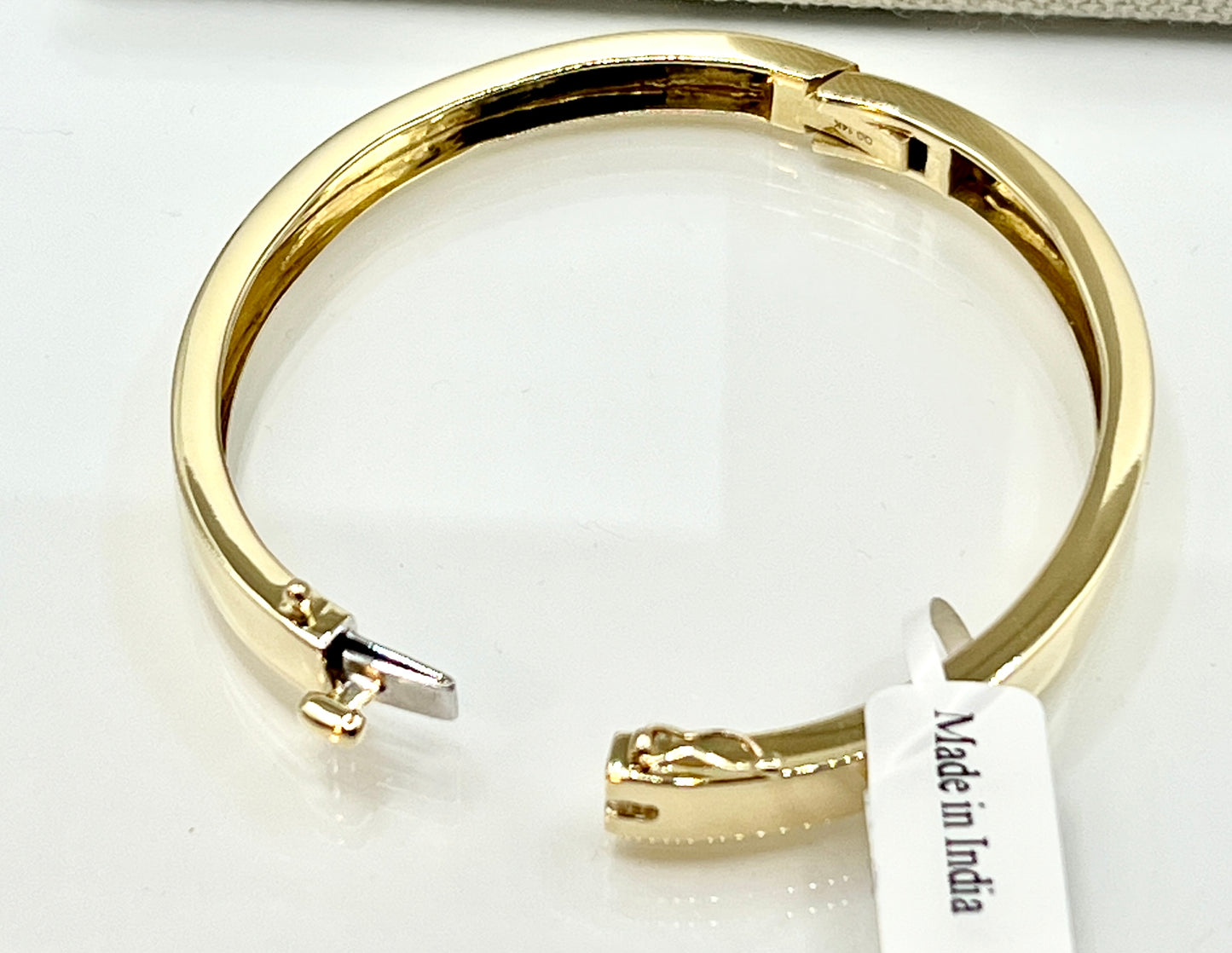 14k 3.6mm Polished Solid Hinged Bangle Bracelet