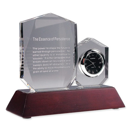 Persistence Inspirational Desk Clock by BlueStone Designs