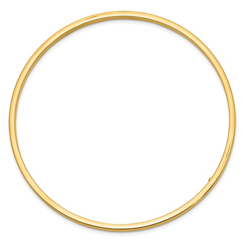 14k Gold Bangle, 3mm wide.