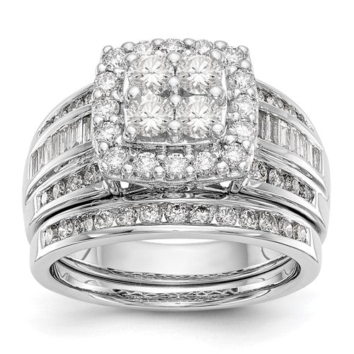 Cluster Diamond Engagement Ring