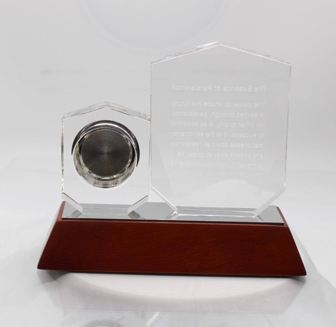 Persistence Inspirational Desk Clock by BlueStone Designs
