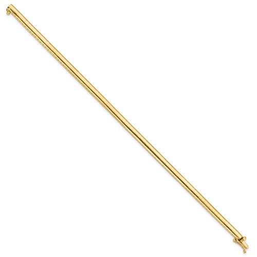 14k 4mm Domed Omega Bracelet