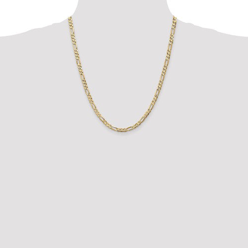 14k Gold Concave Figaro Chain