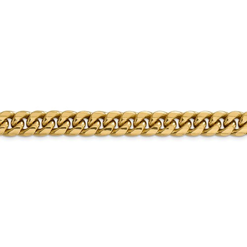 14k Yellow Gold Miami Cuban Link Chain- 9.3mm wide and 24 inches long