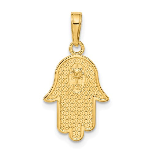 14k Jewish Hand of God with Star of David Pendant