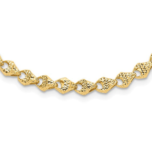 Leslie's 14K Diamond-cut Fancy Link Necklace