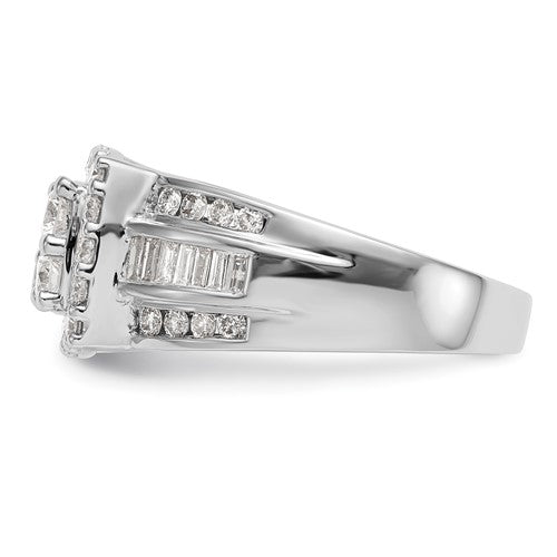 Cluster Diamond Engagement Ring