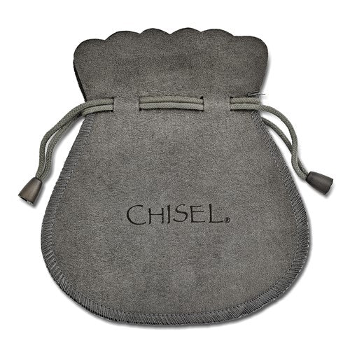Chisel Stainless Steel Polished with Labradorite Beads Black Leather 8.5 inch Bracelet