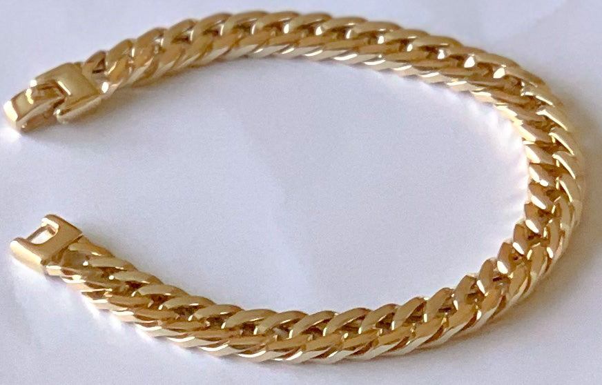 14k Gold Men's Cuban Link Bracelet, made in Italy