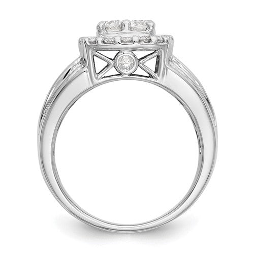Cluster Diamond Engagement Ring