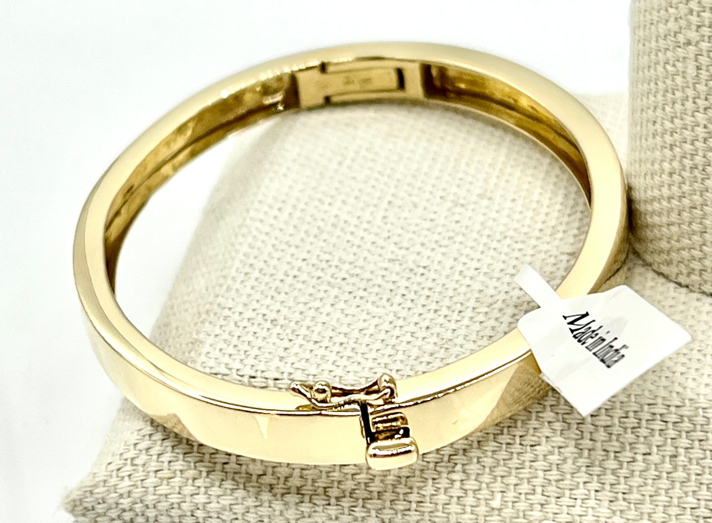 14k 3.6mm Polished Solid Hinged Bangle Bracelet