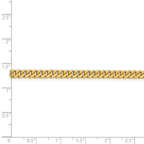 14k Gold Solid Miami Cuban Link 20 inch Chain