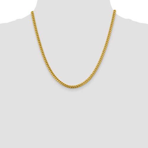 14k Gold Solid Miami Cuban Link 20 inch Chain