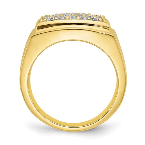 10k Yellow Gold Lab Grown Diamond Men's Ring