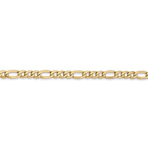 14K 20 inch 3.5mm Semi-Solid Figaro with Lobster Clasp Chain