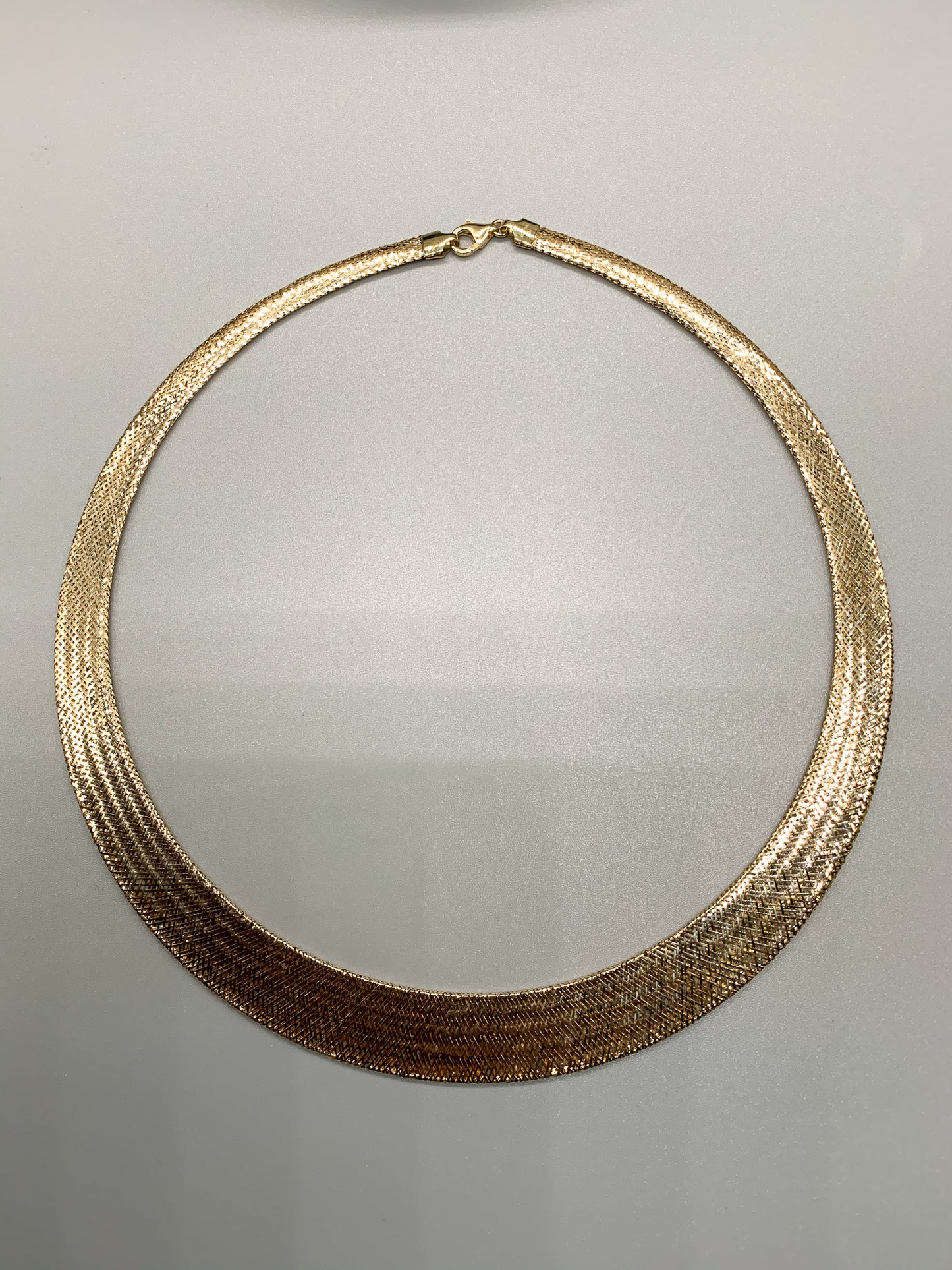 14k Gold Mesh Collar Necklace