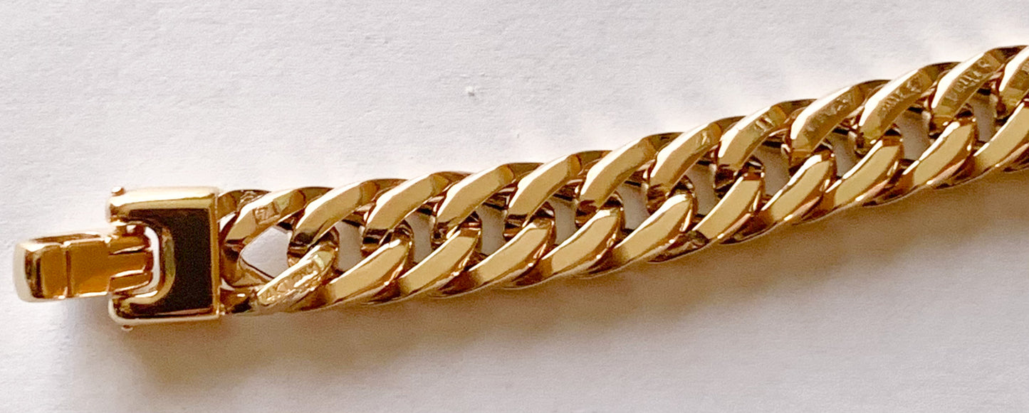 14k Gold Men's Cuban Link Bracelet, made in Italy