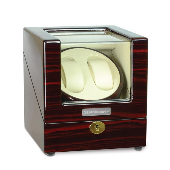 Steinhausen Heritage Cherry Finish Dual Watch Winder