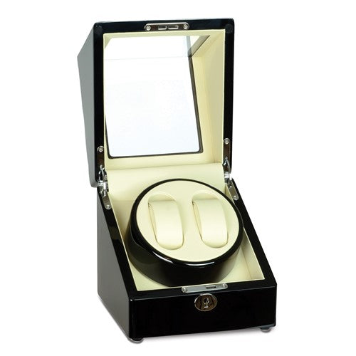 Steinhausen Heritage Onyx Finish Dual Watch Winder- Model # SW1902
