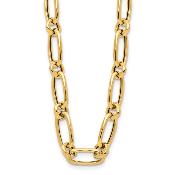 14k Gold Fancy Paper Clip Link Necklace by Leslies