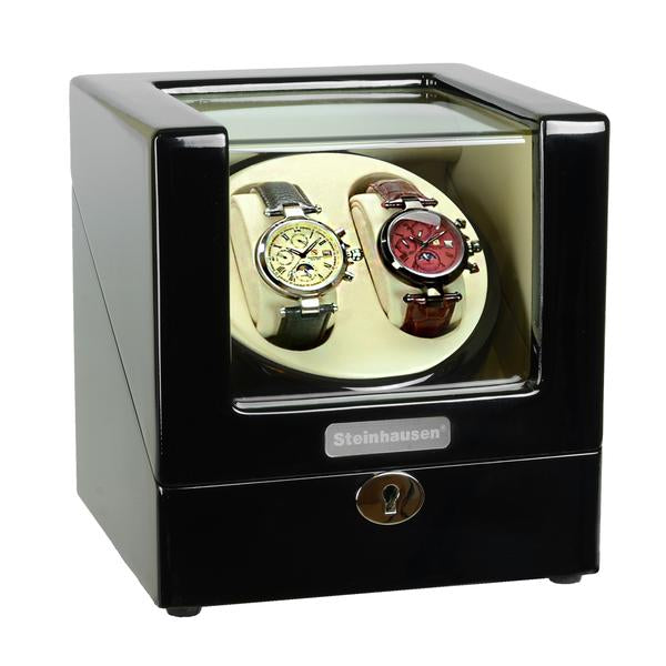 Steinhausen Heritage Onyx Finish Dual Watch Winder- Model # SW1902