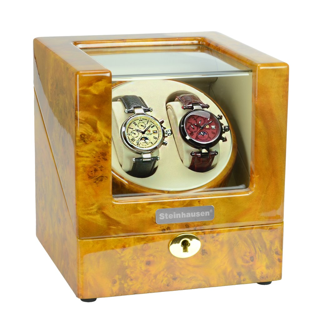 Steinhausen Heritage Double Watch Winder Burlwood